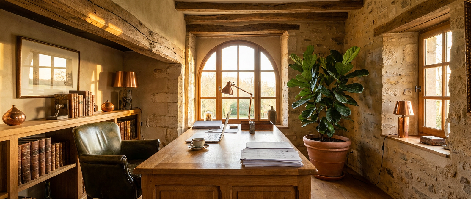 Studeerkamer in een villa in 't Gooi